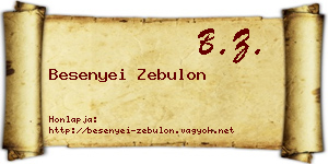 Besenyei Zebulon névjegykártya